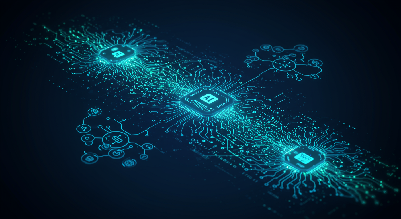 Conceptual image of AI in Network Automation